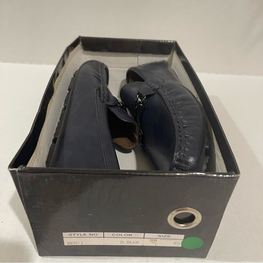 Men’s Chuxx Navy Blue Faux Leather Slip On Loafers Business Casual Size 8 US! - Picture 10 of 10
